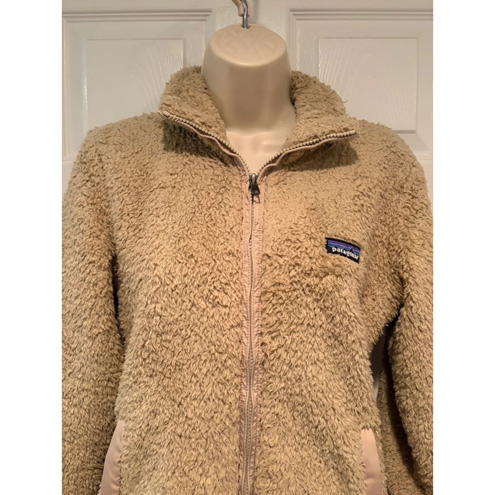 Patagonia Los Gatos Teddy Fleece Zip Jacket Tan Beige 25210 Women Small